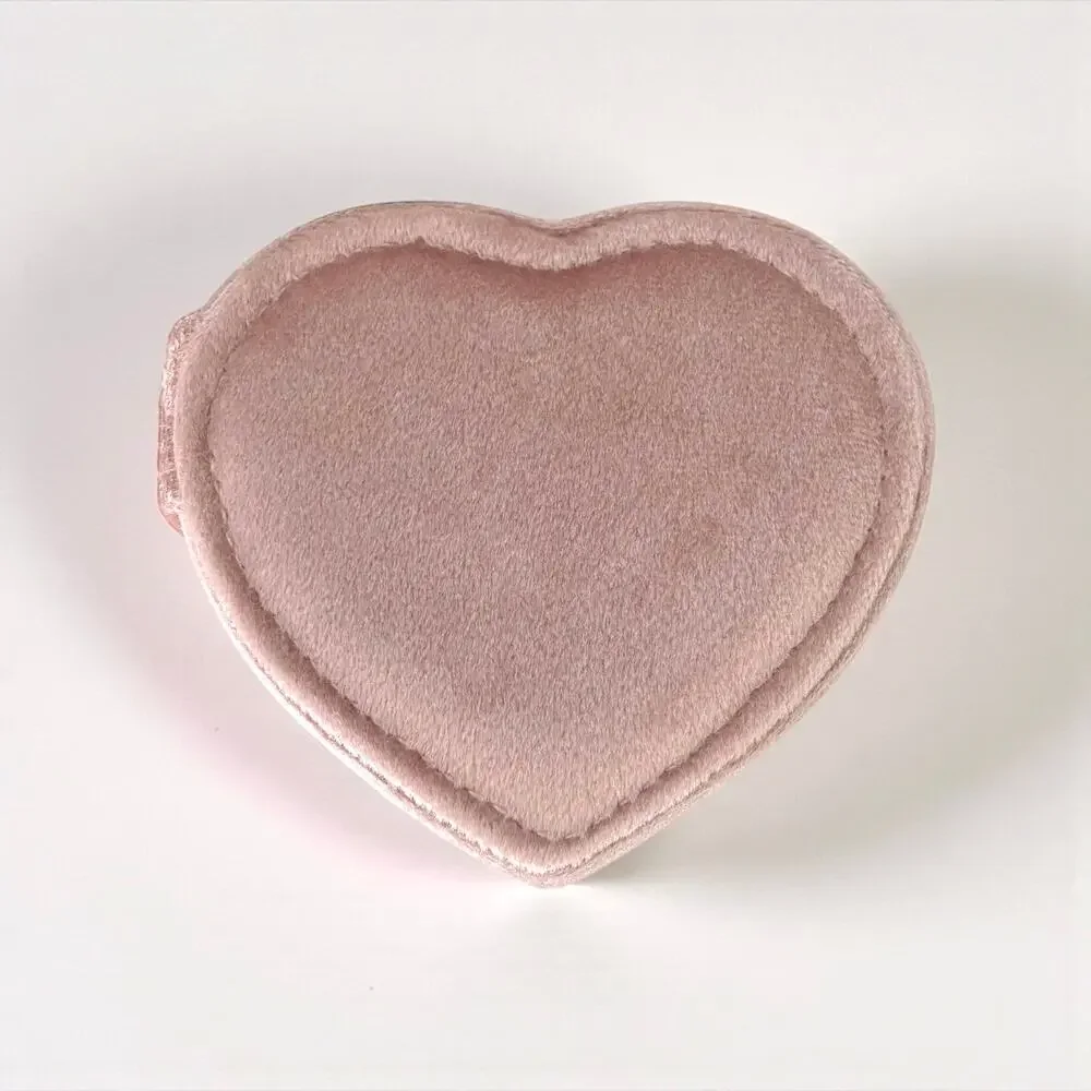 Heart Shaped Velvet Jewelry Box